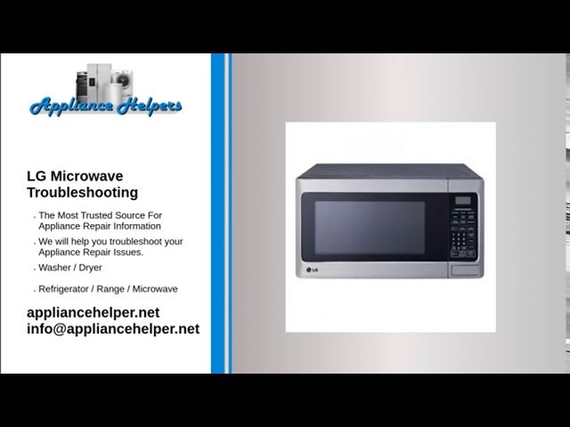 Lg Microwave Oven Troubleshooting
