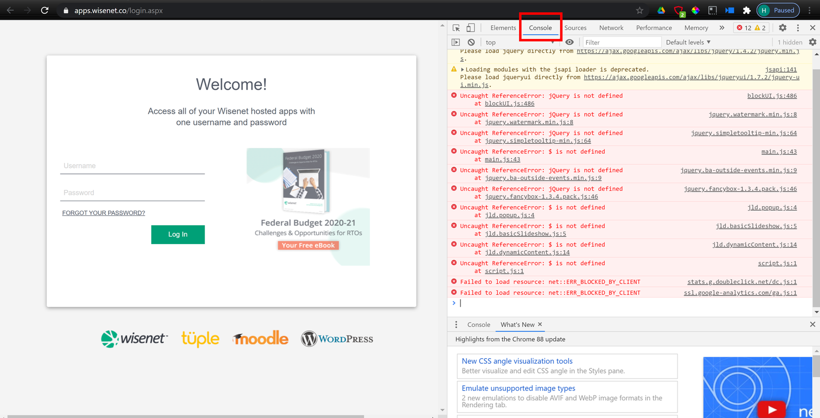 Wisenet Troubleshooting