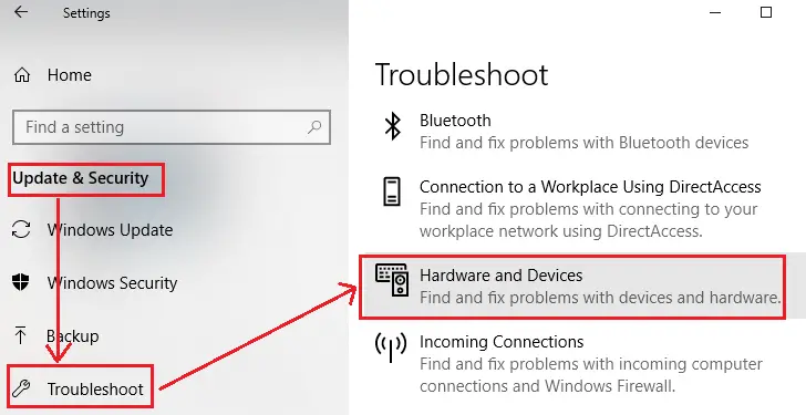 Troubleshooting Hardware And Devices